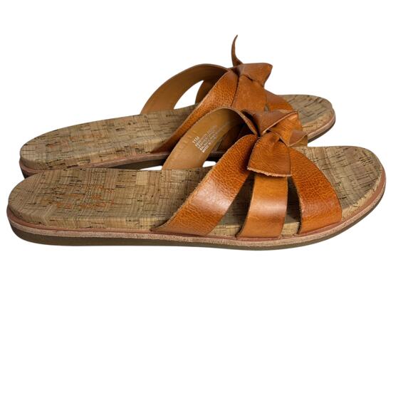 KORK-EASE Brigit Bow Leather Comfort Slip On Sandal Size 11 - Picture 1 of 11